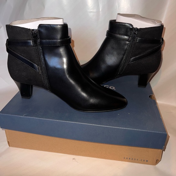 Brand New GH Bass Real Leather and Suede Heeled Ankle Boots - Picture 2 of 3